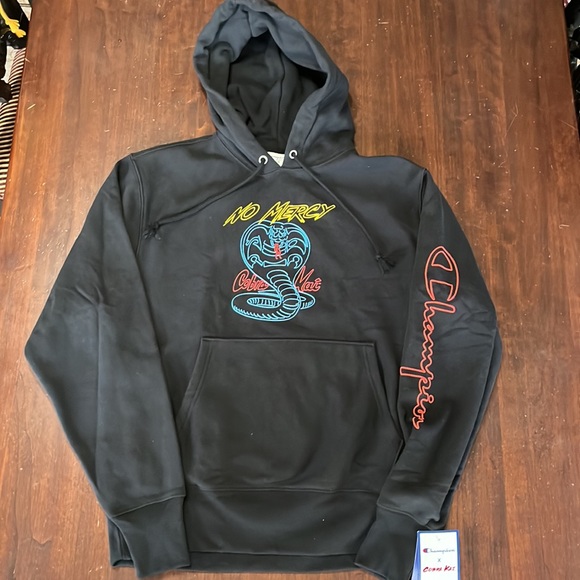 Champion X Cobra Kai No Mercy Hoodie in Black Size M - Picture 4 of 9